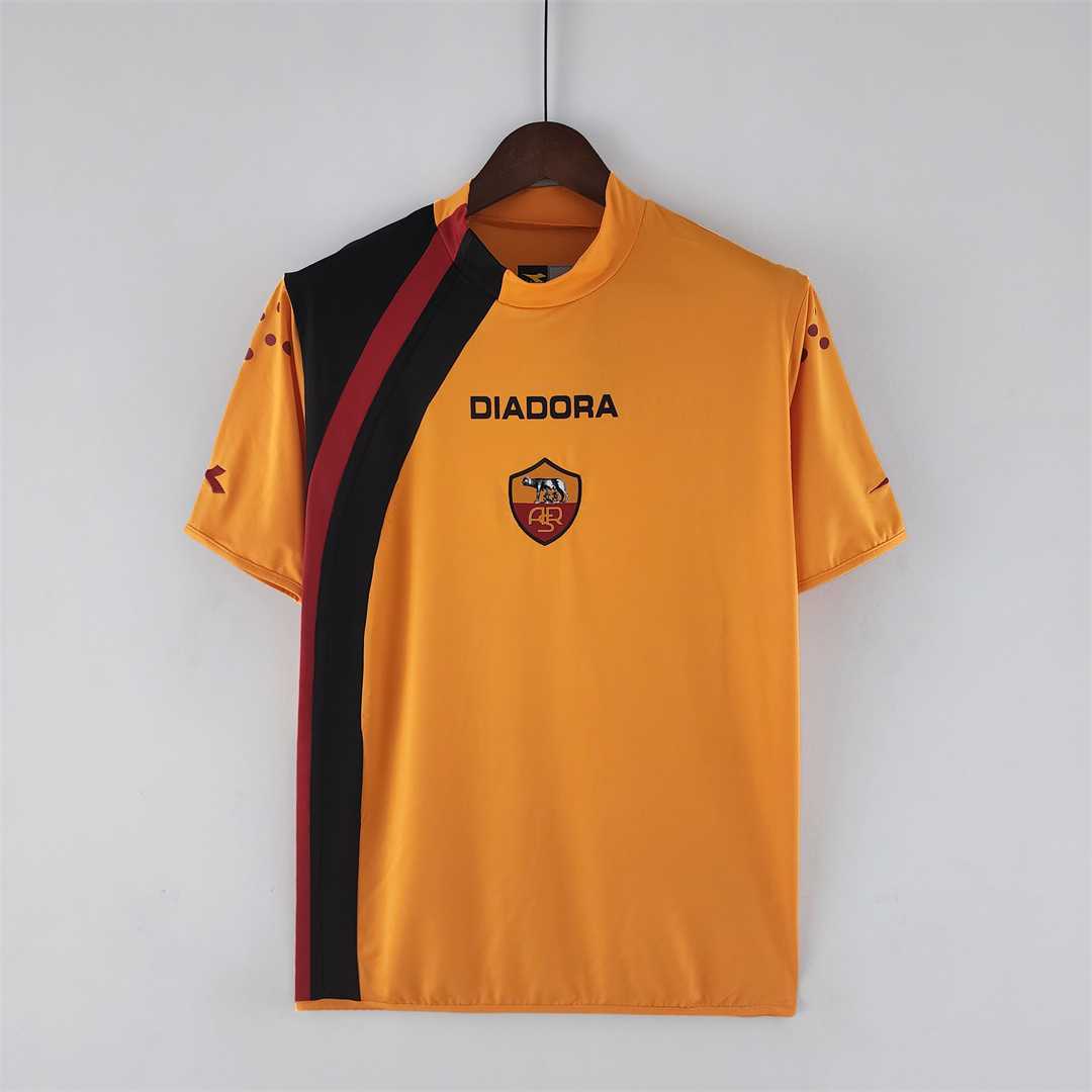 AAA Quality Roma 05/06 Away Yellow Soccer Jersey